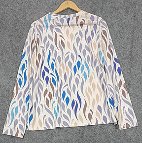 FallStil® - Elegantes langärmeliges Print-Top