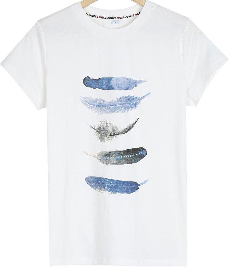 SpringStil® - Freedom Feather T-Shirt mit kurzen Ärmeln