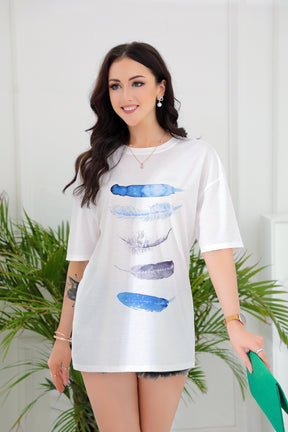 SpringStil® - Freedom Feather T-Shirt mit kurzen Ärmeln